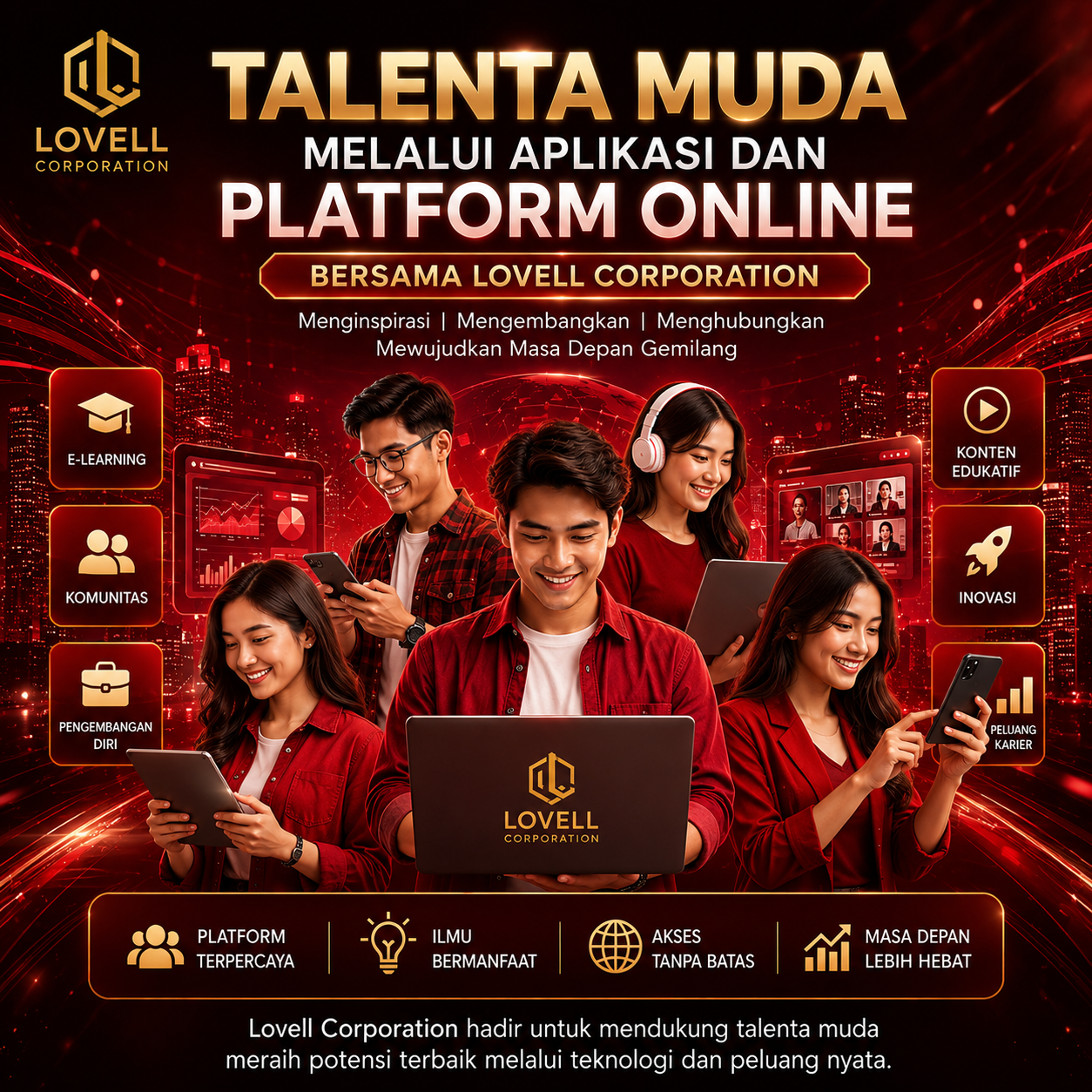 Galeri foto LIGA2000 Komunitas Talenta Muda Melalui Aplikasi dan Platform Online Lovell Corporation di Jakarta